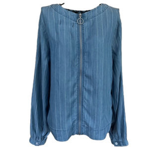 ALTAR’D state lightweight zip up denim blue Jacket size Small